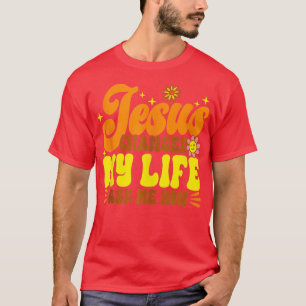 Christelijke Retro Jesus veranderde mijn leven Vra T-shirt