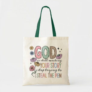 Christelijke retro prijsopgave tote bag