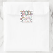 Christelijke retro prijsopgave vierkante sticker (Tas)