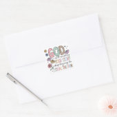 Christelijke retro prijsopgave vierkante sticker (Envelop)
