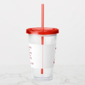 Christelijke Rode Kruis-typografie en Bijbelversie Acryl Drinkbeker (Rechts)