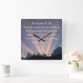 Christelijke Romeinen 8:28 Bijbeltekst Wandklok (Huis)