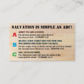 Christelijke Romeinen Road Gospel ABC Salvation Visitekaartje (Voorkant)