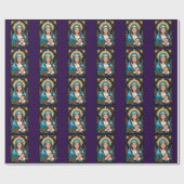 Christelijke Rooms-Katholieke Maagd Maria Kerst Cadeaupapier (Vlak)