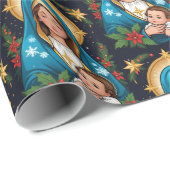 Christelijke Rooms-Katholieke Maagd Maria Kerst Cadeaupapier (Rol Hoek)