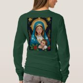 Christelijke Rooms-Katholieke Maagd Maria Kerst T-shirt (Achterkant)