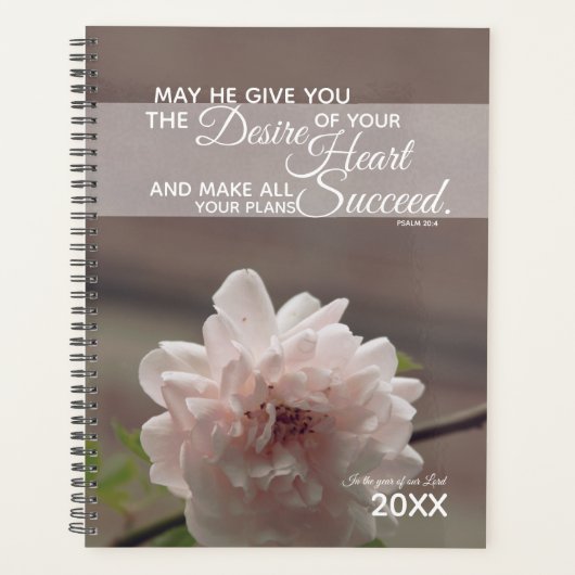 Christelijke roos Planner - Psalms 20 (Voorkant)