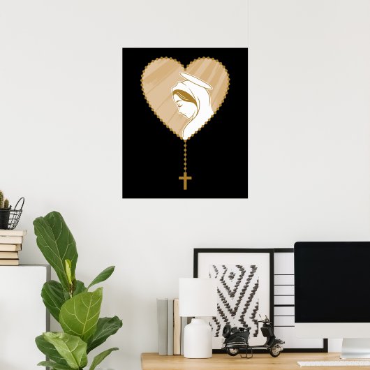 Christelijke Rosary Poster (Thuiskantoor)