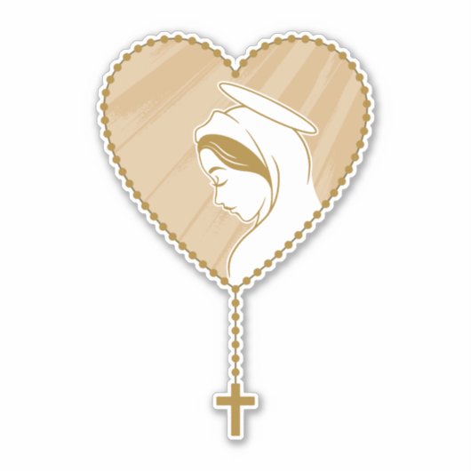 Christelijke Rosary Sticker (Voorkant)