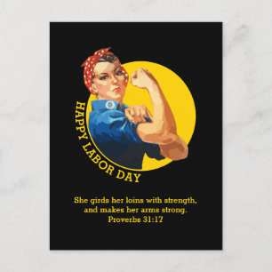 Christelijke ROSIE RIVETER Labour Day Briefkaart