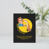 Christelijke ROSIE RIVETER Labour Day Briefkaart (Staand voorkant)