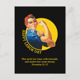 Christelijke ROSIE RIVETER Labour Day Briefkaart