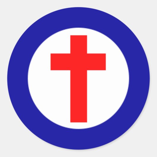 Christelijke Roundel Ronde Sticker (Voorkant)