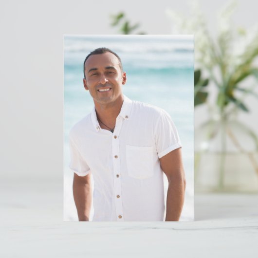 Christelijke rouwfoto-herdenkingsgebedskaart (Staand voorkant)