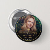 Christelijke rouwfoto ronde button 5,7 cm (Voorkant /achterkant)