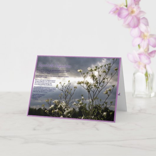 Christelijke rouwkaart kaart (Orchidee)