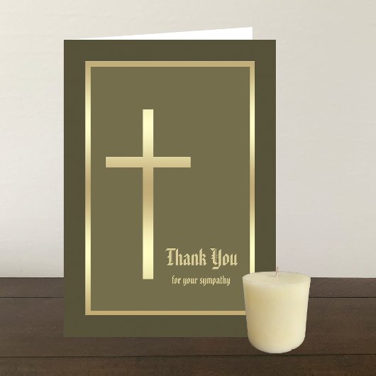 Christelijke rouwsympathie dank u kaart