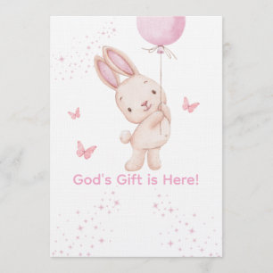 Christelijke roze baby shower uitnodiging voor mei