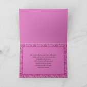 Christelijke roze en zwarte bedankkaart (Binnen)