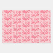 Christelijke roze kerst inpakpapier vel (Voorkant 2)