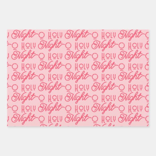 Christelijke roze kerst inpakpapier vel (Voorkant 2)