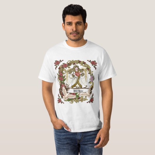 Christelijke Rozen Angel T-shirt (Voorkant volledig)