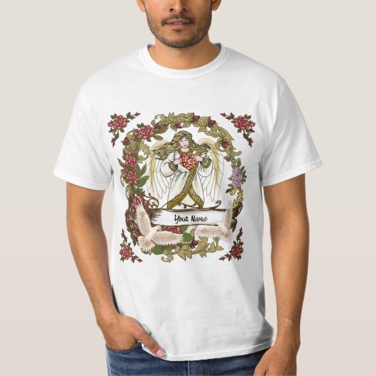 Christelijke Rozen Angel T-shirt (Voorkant)