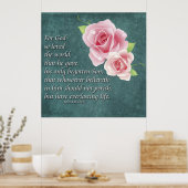 Christelijke Rozen Bijbelscripts voor Posters John (Keuken)
