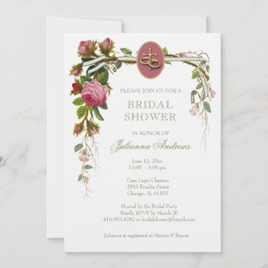 Christelijke Rozen van het Vrijgezellenfeest Kaart (Voorkant)