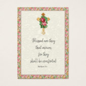 Christelijke Rozen voor herdenking van begrafeniss Visitekaartje (Voorkant)