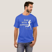 Christelijke run met Purpose Modern Inspirerend T- T-shirt (Voorkant volledig)