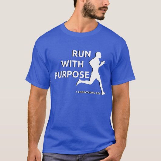 Christelijke run met Purpose Modern Inspirerend T- T-shirt (Voorkant)