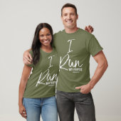 Christelijke Running Gift voor Runners ik loop met T-shirt (Unisex)
