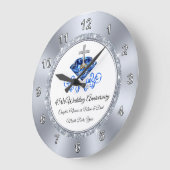 Christelijke Sapphire 45-jarige Jubileum Gift-idee Grote Klok (Hoek)