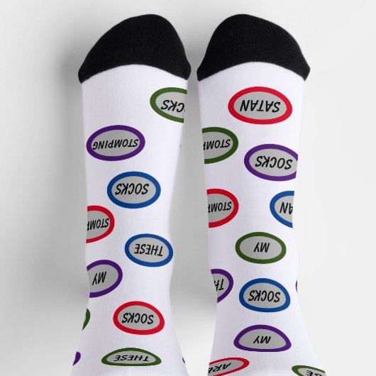 Christelijke Satan stomping grappige Crew-Sokken Sokken (Top)