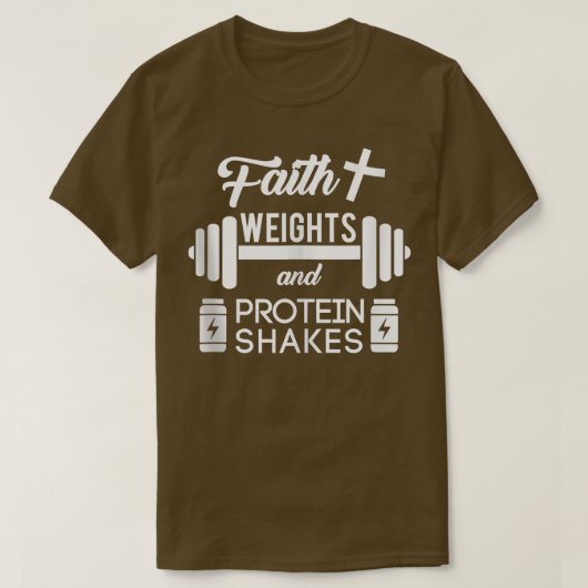 Christelijke schaafschudden van het Weigths Protei T-shirt (Design voorkant)