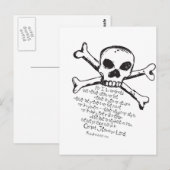 Christelijke schedel briefkaart (Voorkant / Achterkant)