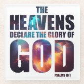 Christelijke Schepping: Hemelen verklaren de heerl Glazen Onderzetter (Voorkant)