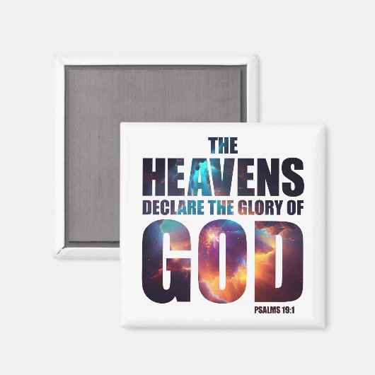 Christelijke Schepping: Hemelen verklaren de heerl Magneet (Voorkant / Achterkant)