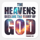 Christelijke Schepping: Hemelen verklaren de heerl Vierkante Sticker (Voorkant)