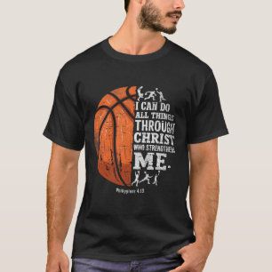 Christelijke schets Ik kan alle dingen doen religi T-shirt