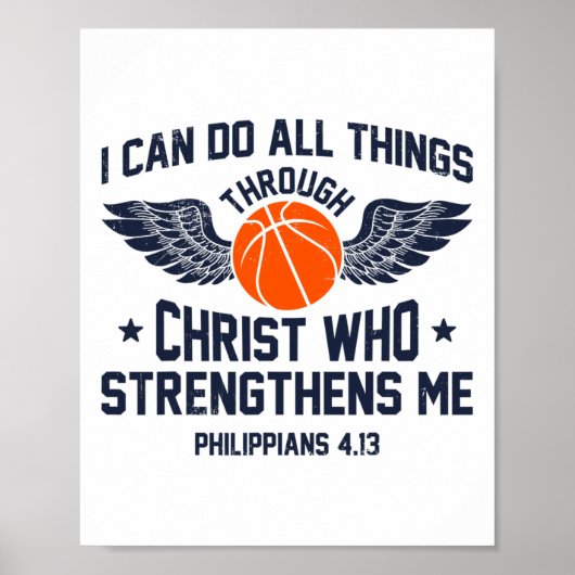 Christelijke schetsgeschenken Ik kan alles doen Ph Poster (Voorkant)