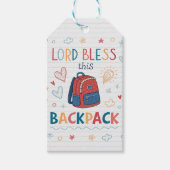 Christelijke schooltas zegening cadeaulabel (Voorkant)