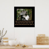 Christelijke Schrift 1 John 4:18 Poster (Keuken)