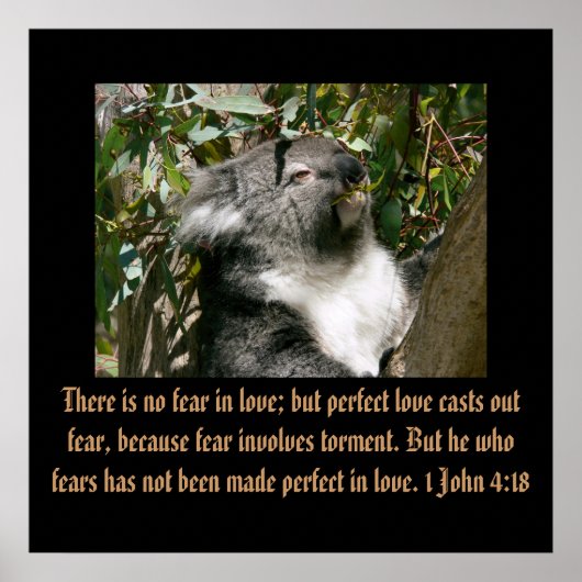 Christelijke Schrift 1 John 4:18 Poster (Voorkant)