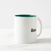 Christelijke Schrift Angst Schattigee Bloem Tweekleurige Koffiemok (Voorkant rechts)