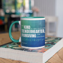 Christelijke Schrift Be Kind Verse Blue Green