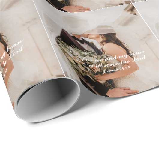 Christelijke Schrift bruiloft foto Cadeaupapier (Rol Hoek)