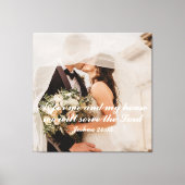 Christelijke Schrift bruiloft foto Canvas Afdruk (Voorkant)