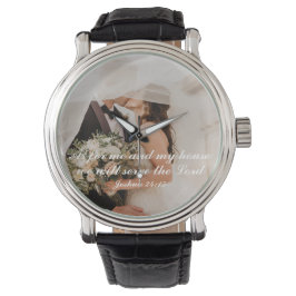 Christelijke Schrift bruiloft foto Horloge